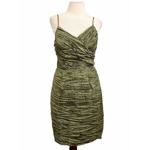 Coquette y2k VTG Niki Livas Dress Green Size 4 rushed Fitted Prom